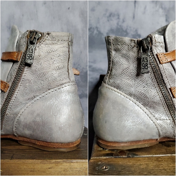 A.S.98 Milosh limited release pearl gray leather boots, size 7 - 7.5 - Picture 10 of 14